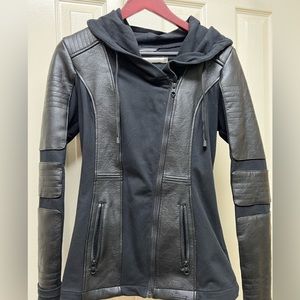 Black leather jacket.  Size Med